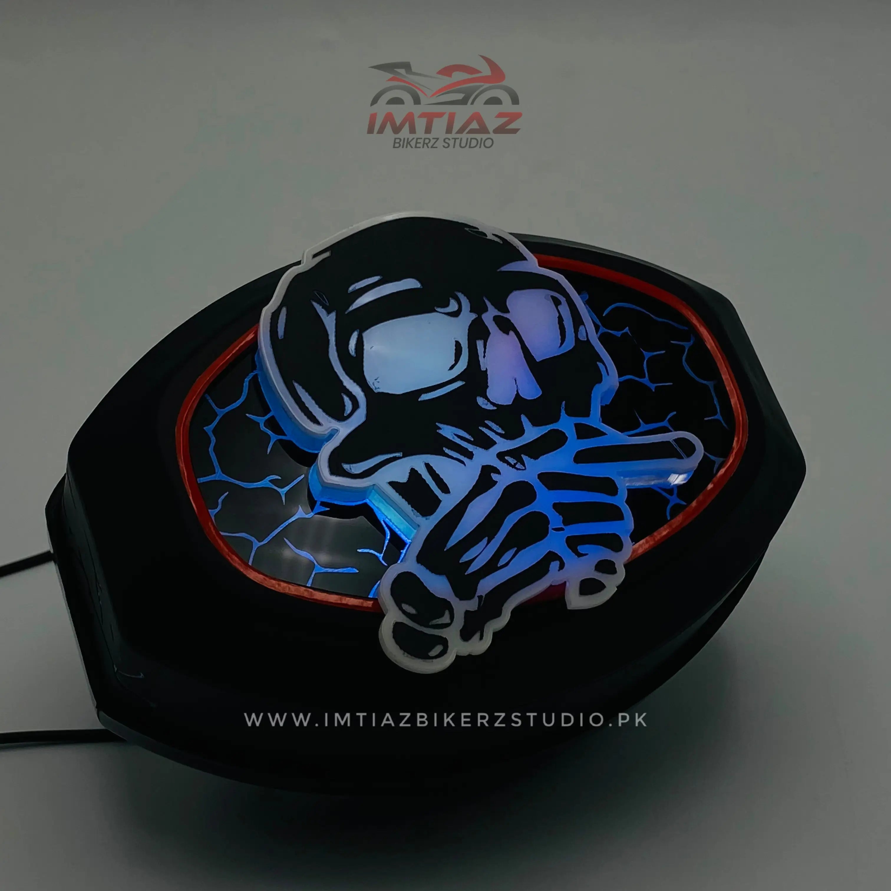 Smoking Skull Backlight Multicolor | CG125 | Premium Quality Finishing